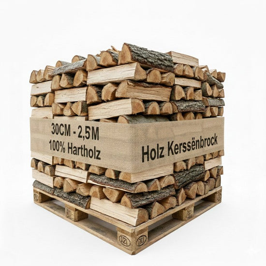 Brennholz 30cm Extra Trocken 3 RM Palette – Premium Hartholz Ofenfertig