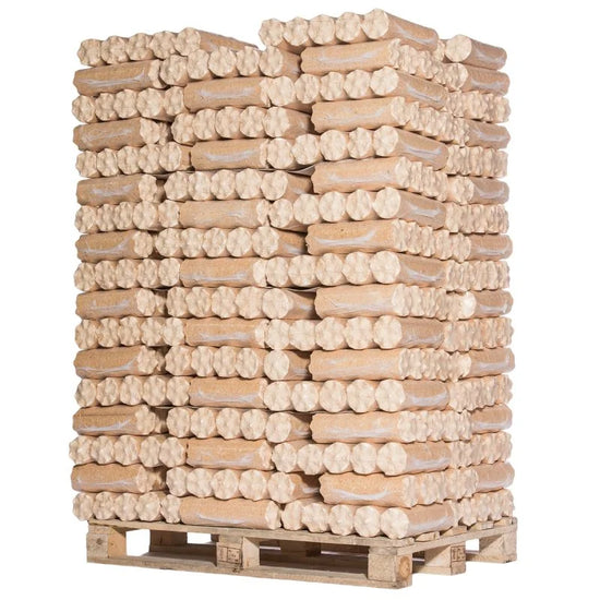 Verdichtetes Nadelholz 960kg Palette – Premium Holzbriketts für Kamin & Ofen